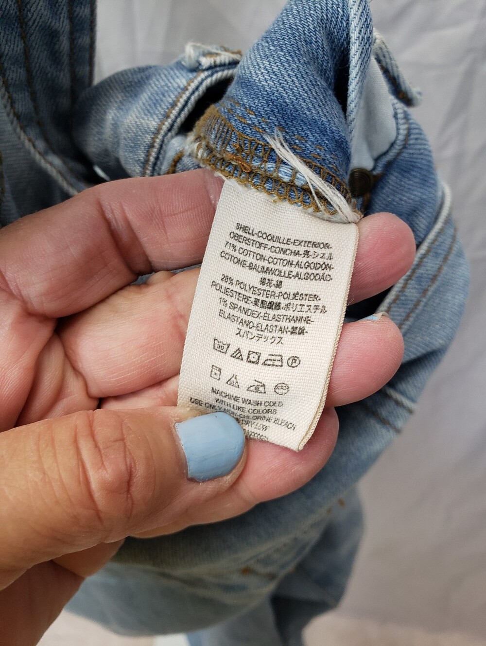 Free People Slim Denim Overalls Size 25 - Picture 7 of 8